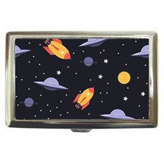 Cosmos Rockets Spaceships Ufos Cigarette Money Case