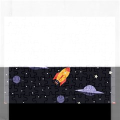 Cosmos Rockets Spaceships Ufos Rectangular Jigsaw Puzzl