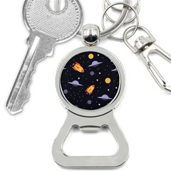 Cosmos Rockets Spaceships Ufos Bottle Opener Key Chain