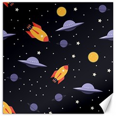 Cosmos Rockets Spaceships Ufos Canvas 12  x 12 