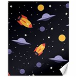 Cosmos Rockets Spaceships Ufos Canvas 11  x 14  10.95 x13.48  Canvas - 1