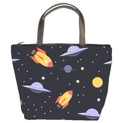 Cosmos Rockets Spaceships Ufos Bucket Bag