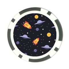 Cosmos Rockets Spaceships Ufos Poker Chip Card Guard (10 pack)