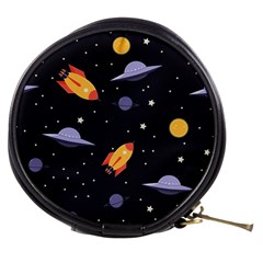 Cosmos Rockets Spaceships Ufos Mini Makeup Bag