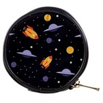 Cosmos Rockets Spaceships Ufos Mini Makeup Bag Front