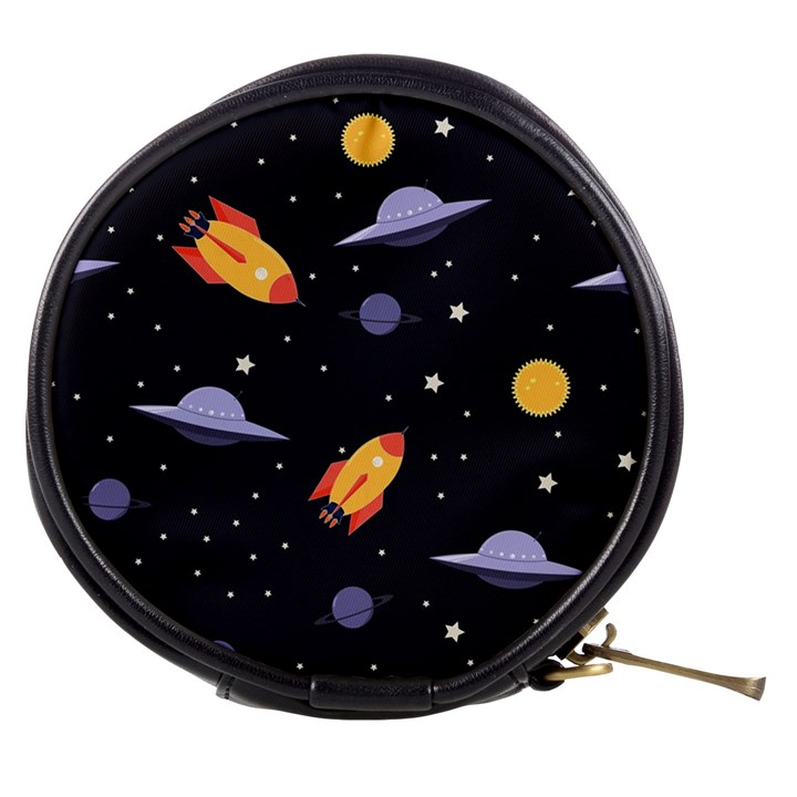 Cosmos Rockets Spaceships Ufos Mini Makeup Bag