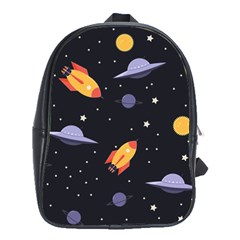 Cosmos Rockets Spaceships Ufos School Bag (Large)