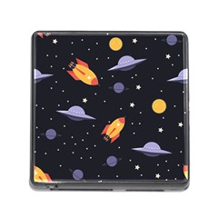 Cosmos Rockets Spaceships Ufos Memory Card Reader (square 5 Slot) by Sapixe