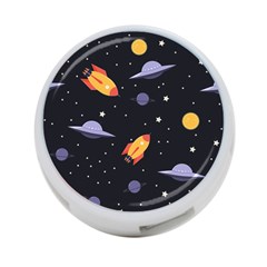 Cosmos Rockets Spaceships Ufos 4-port Usb Hub (one Side) by Sapixe