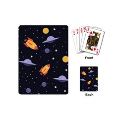 Cosmos Rockets Spaceships Ufos Playing Cards Single Design (Mini)