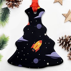 Cosmos Rockets Spaceships Ufos Christmas Tree Ornament (Two Sides)