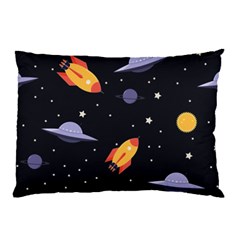 Cosmos Rockets Spaceships Ufos Pillow Case (Two Sides)