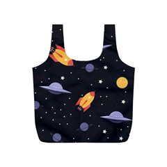 Cosmos Rockets Spaceships Ufos Full Print Recycle Bag (S)