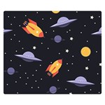 Cosmos Rockets Spaceships Ufos Double Sided Flano Blanket (Small)  50 x40  Blanket Front