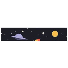 Cosmos Rockets Spaceships Ufos Small Flano Scarf