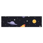 Cosmos Rockets Spaceships Ufos Satin Scarf (Oblong) Front