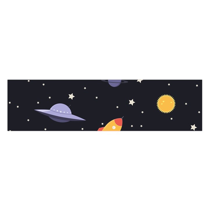 Cosmos Rockets Spaceships Ufos Satin Scarf (Oblong)