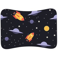 Cosmos Rockets Spaceships Ufos Velour Seat Head Rest Cushion by Sapixe