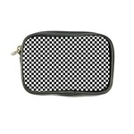 Black And White Checkerboard Background Board Checker Coin Purse Front