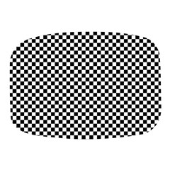 Black And White Checkerboard Background Board Checker Mini Square Pill Box by Sapixe