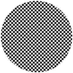 Black And White Checkerboard Background Board Checker Wooden Puzzle Round by Sapixe