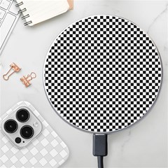 Black And White Checkerboard Background Board Checker Wireless Charger