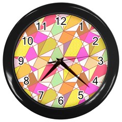 Power Pattern 821-1c Wall Clock (black) by PatternFactory