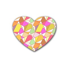 Power Pattern 821-1c Rubber Coaster (heart)  by PatternFactory