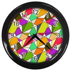 Power Pattern 821-1b Wall Clock (black) by PatternFactory