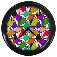 Power Pattern 821-1a Wall Clock (black) by PatternFactory