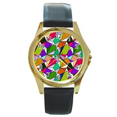 Power Pattern 821-1a Round Gold Metal Watch by PatternFactory