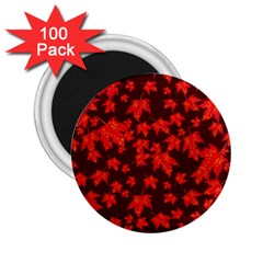 Red Oak And Maple Leaves 2 25  Magnets (100 Pack)  by Daria3107