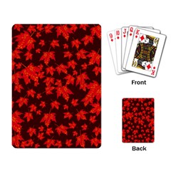 Red Oak And Maple Leaves Playing Cards Single Design (rectangle) by Daria3107