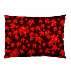 Red Oak And Maple Leaves Pillow Case by Daria3107