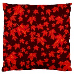 Red Oak And Maple Leaves Large Cushion Case (two Sides) by Daria3107