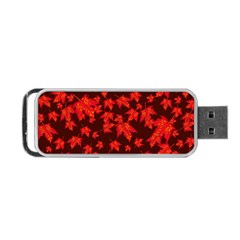 Red Oak And Maple Leaves Portable Usb Flash (one Side) by Daria3107