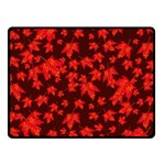 Red Oak And Maple Leaves Double Sided Fleece Blanket (Small)  45 x34  Blanket Front