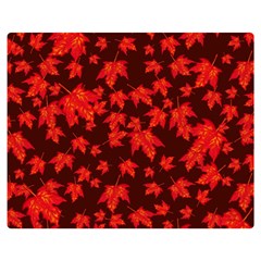 Red Oak And Maple Leaves Double Sided Flano Blanket (medium)  by Daria3107