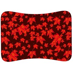 Red Oak And Maple Leaves Velour Seat Head Rest Cushion by Daria3107