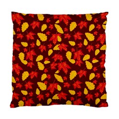 Autumn Pattern,oak And Maple On Burgundy Standard Cushion Case (one Side) by Daria3107