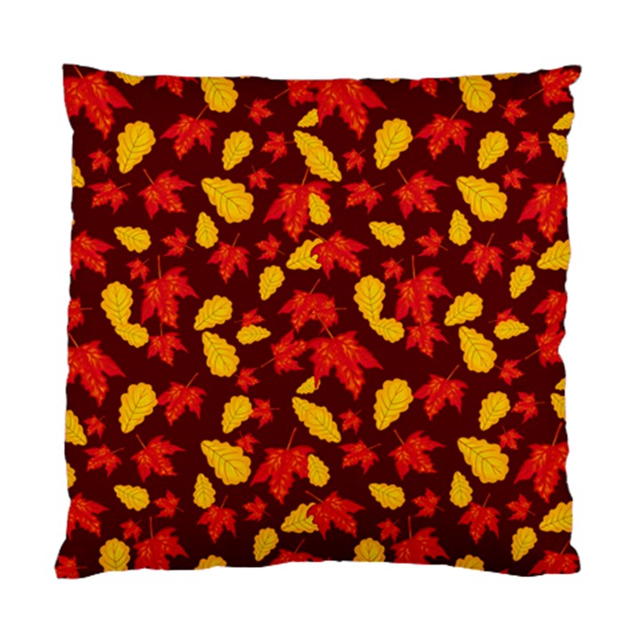 Autumn Pattern,oak And Maple On Burgundy Standard Cushion Case (One Side)