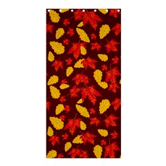 Autumn Pattern,oak And Maple On Burgundy Shower Curtain 36  X 72  (stall)  by Daria3107