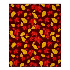 Autumn Pattern,oak And Maple On Burgundy Shower Curtain 60  X 72  (medium)  by Daria3107