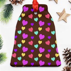 Colorfull Hearts On Choclate Ornament (bell) by Daria3107