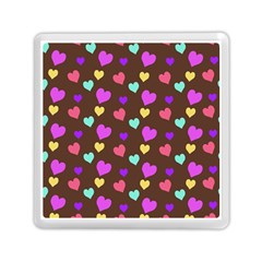 Colorfull Hearts On Choclate Memory Card Reader (square) by Daria3107