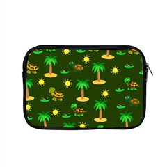 Turtle And Palm On Green Pattern Apple Macbook Pro 15  Zipper Case by Daria3107