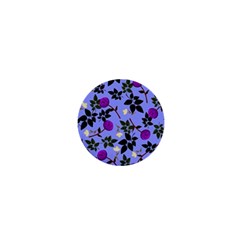 Purple Flower On Lilac 1  Mini Buttons by Daria3107