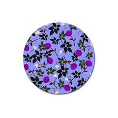 Purple Flower On Lilac Magnet 3  (round) by Daria3107