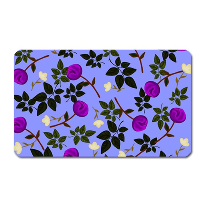 Purple Flower On Lilac Magnet (Rectangular)