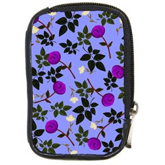 Purple Flower On Lilac Compact Camera Leather Case by Daria3107